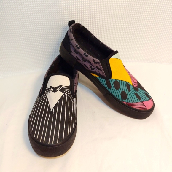 Disney Nightmare Before Christmas Ground Up Slip On Shoes Skimmers Loafers Flat - Picture 12 of 16